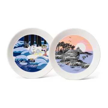雪地烛台 & 姆明之日 2018 姆明盘子套装 - Ø19cm - Moomin Arabia