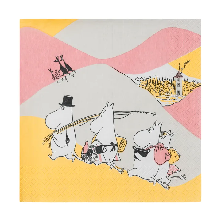 家庭时光纸巾33x33cm 20件装 - 多色 - Moomin Arabia