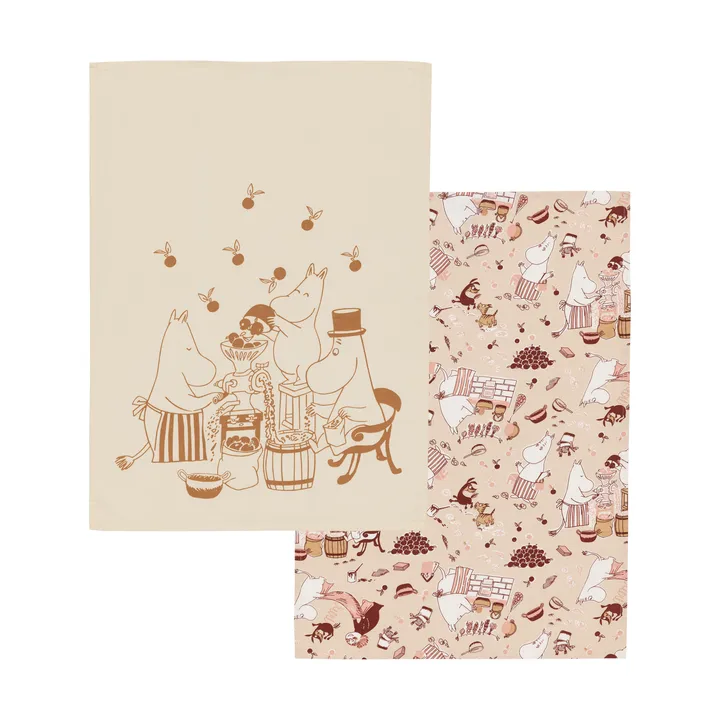 姆明 厨房巾 50x70 cm 2件 - Homely joy - Moomin Arabia