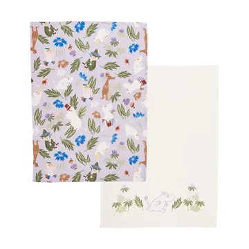 姆明 厨用巾50x70cm 2件 - 紫色-米白色 - Moomin Arabia