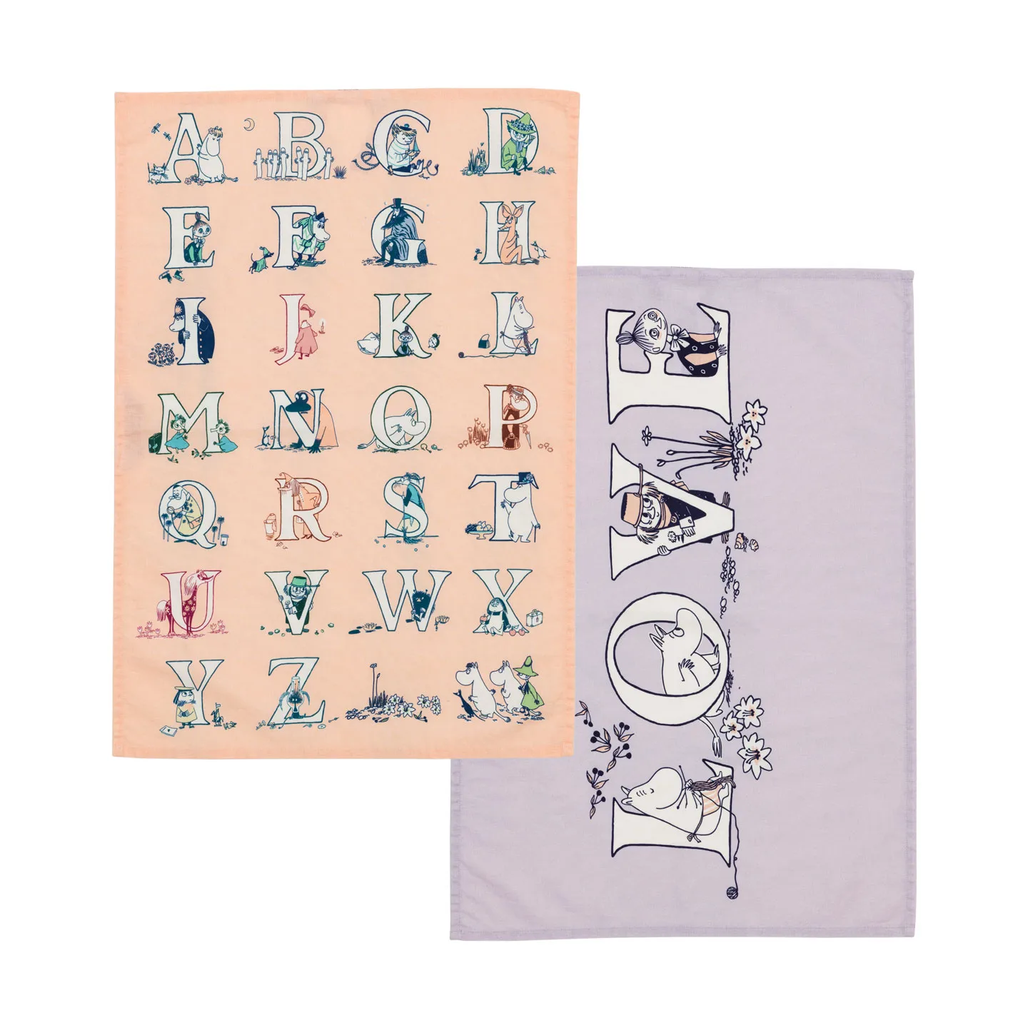 姆明 厨用巾50x70cm 2件, 字母表 Moomin Arabia