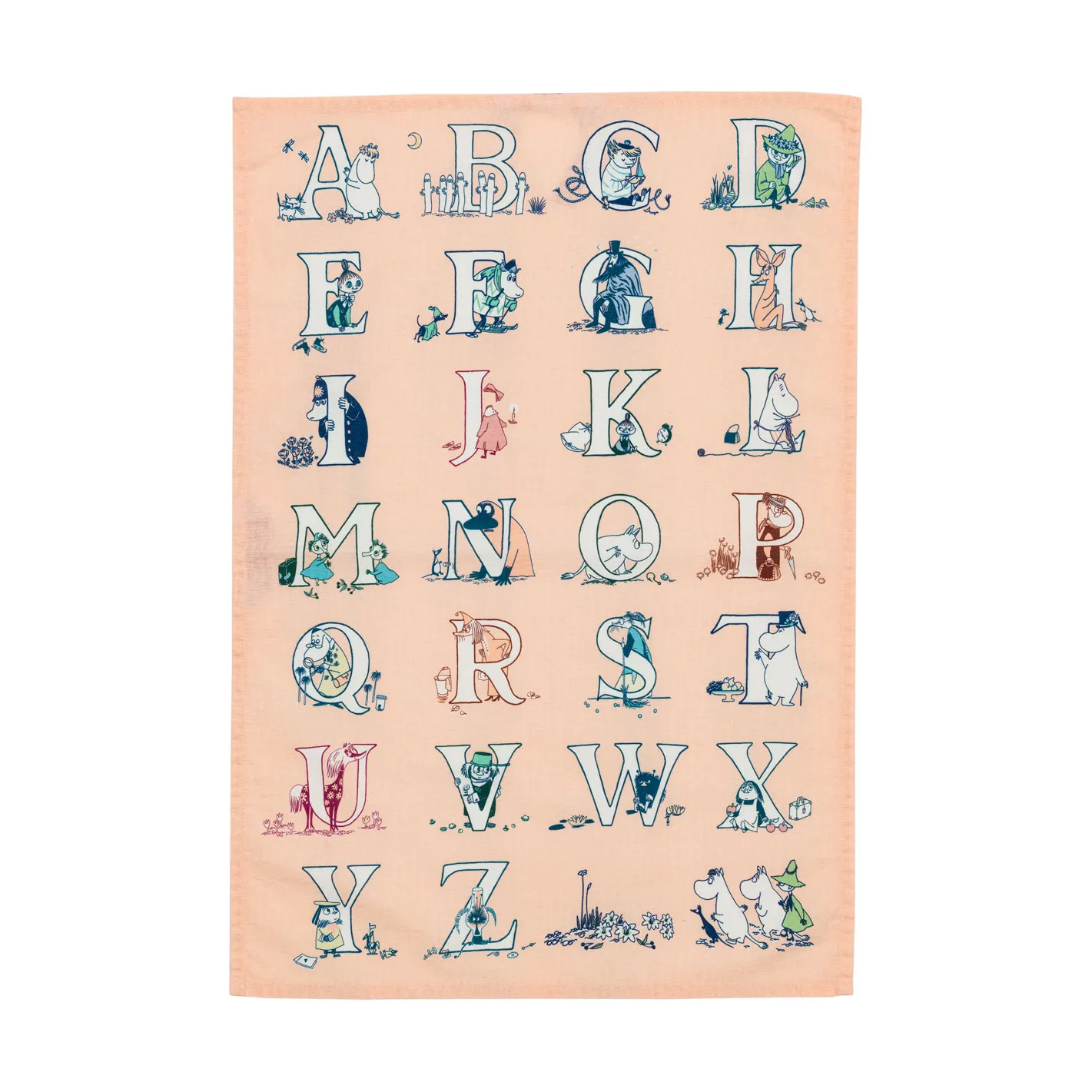 姆明 厨用巾50x70cm 2件, 字母表 Moomin Arabia