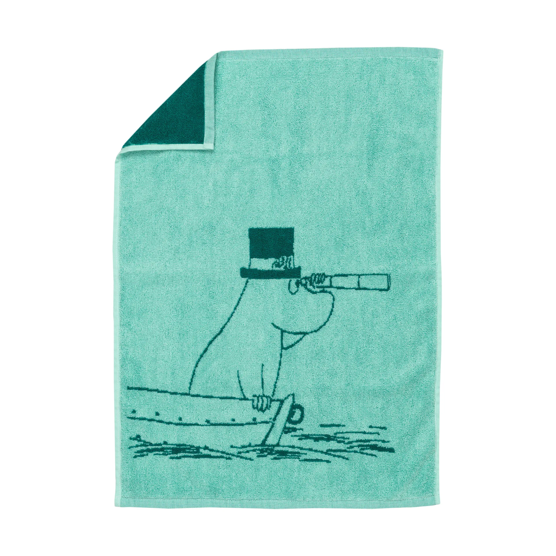 姆明卡通图案擦手巾50x70cm, 姆明爸爸蓝绿色 Moomin Arabia