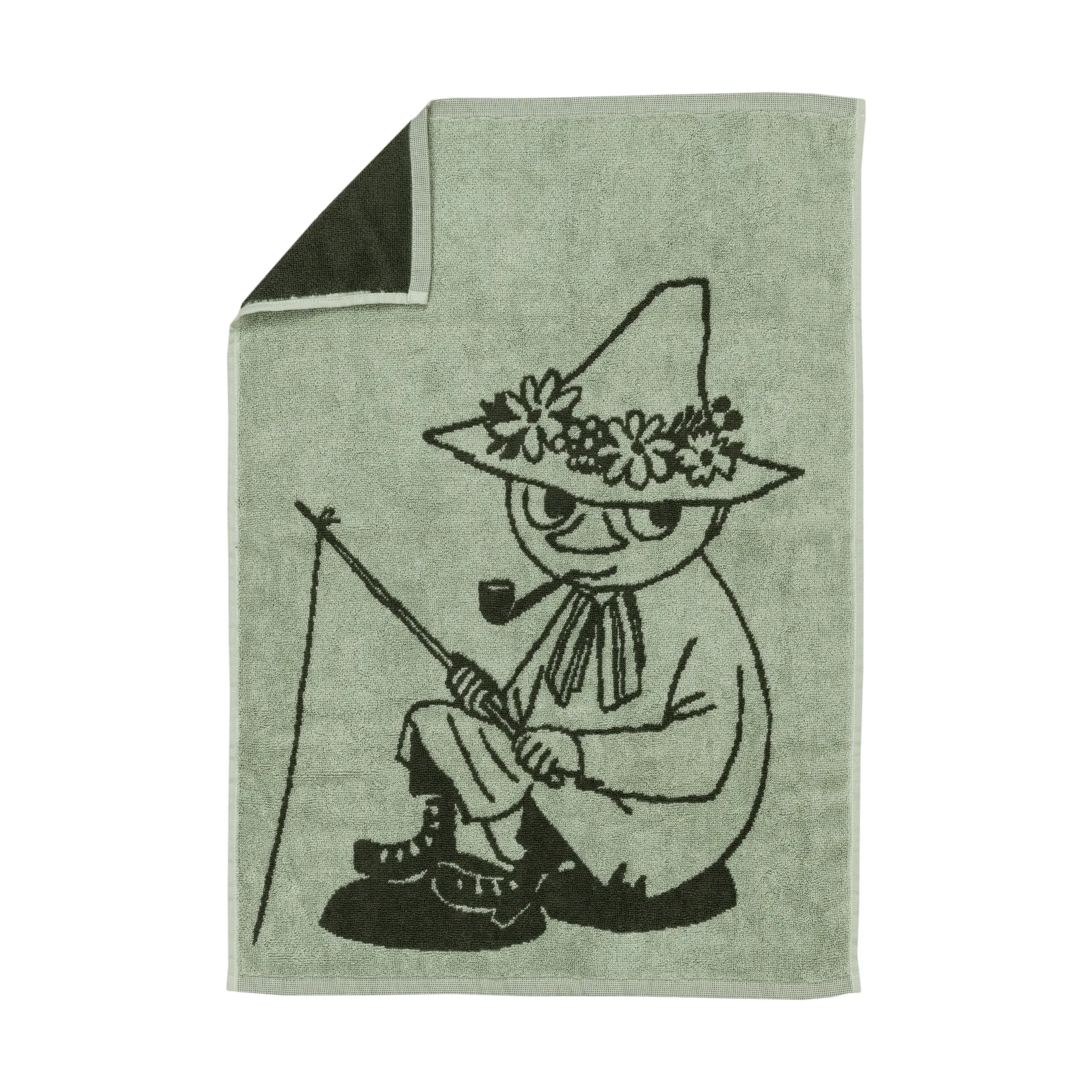 姆明卡通图案擦手巾50x70cm, 姆明绿 Moomin Arabia