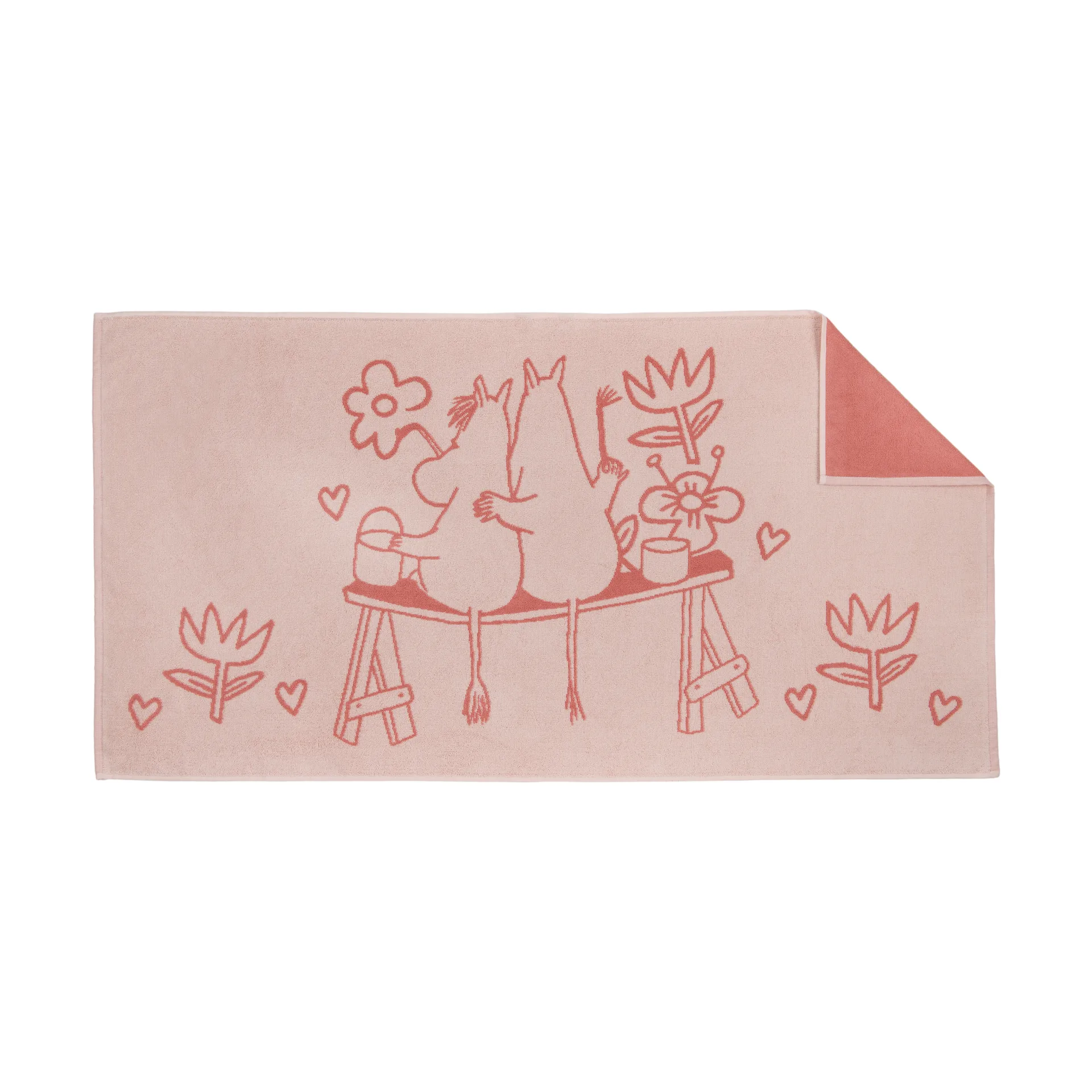 姆明 浴巾 70x140 cm, Love 粉色 Moomin Arabia
