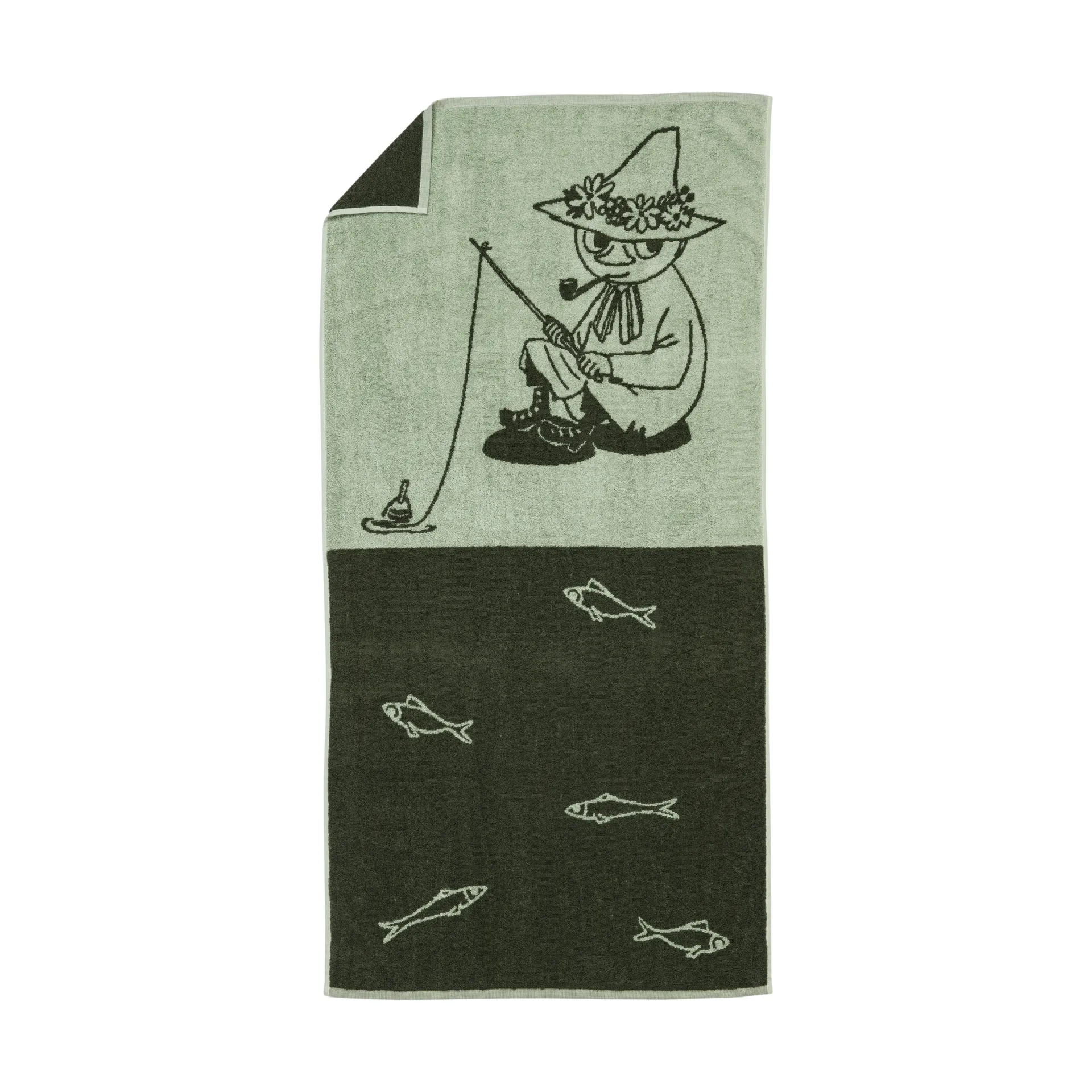 姆明 浴巾 70x140 cm, The Moomin 绿色 Moomin Arabia