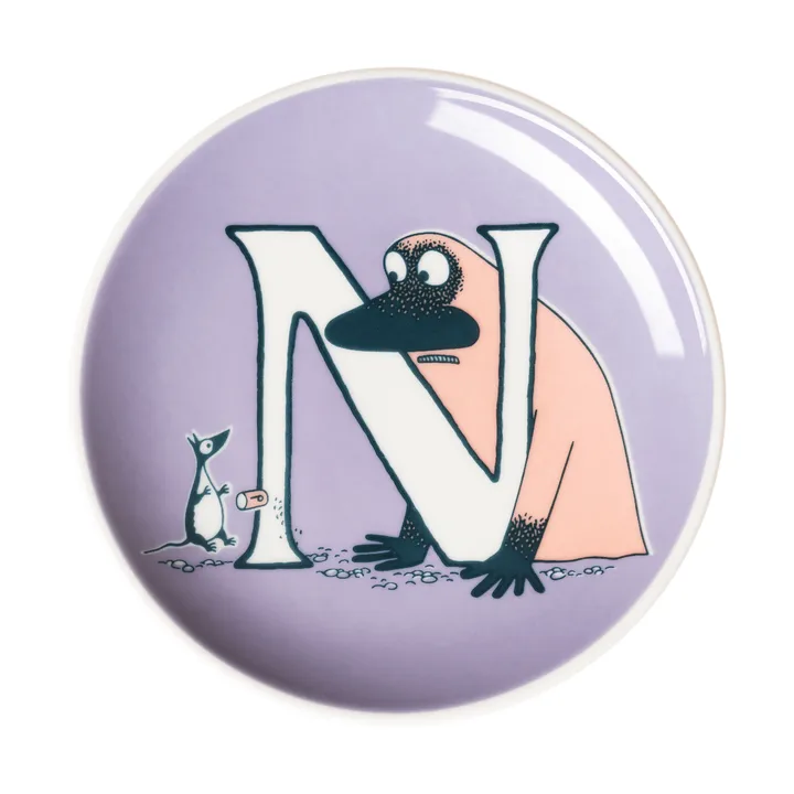 ABC Mumin minitallrik - N, 10,5 cm - Moomin Arabia