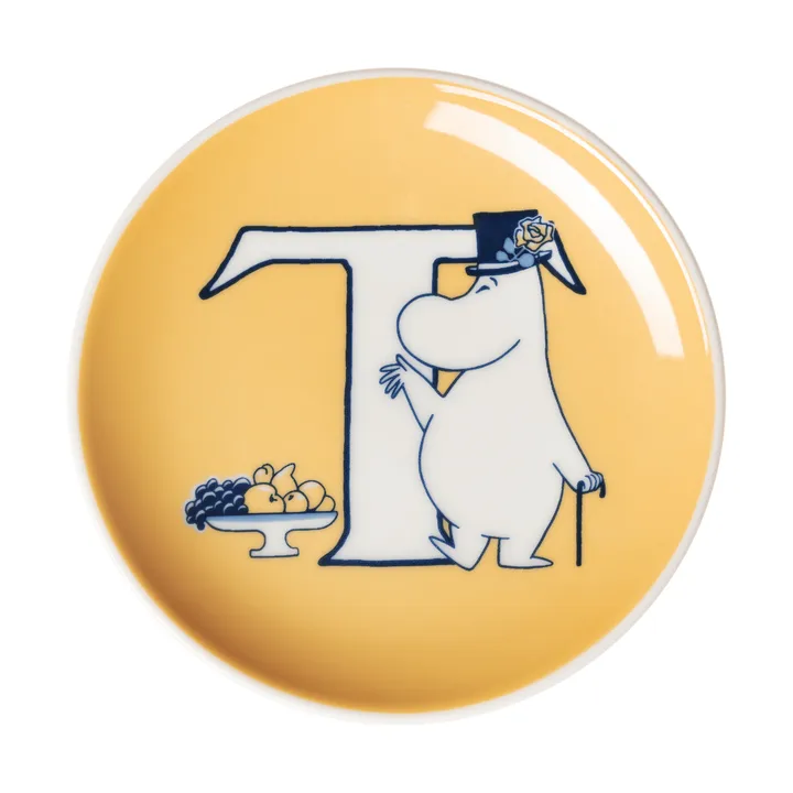 ABC Mumin minitallrik - T, 10,5 cm - Moomin Arabia