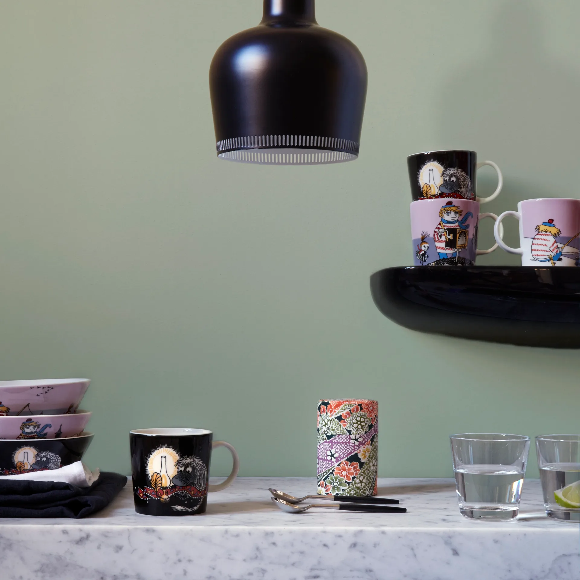 Ancestor Moomin 姆明碗/陶瓷碗/早餐碗, 黑色 Moomin Arabia