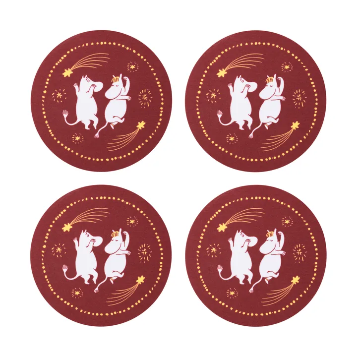 Festive Moments 姆明 杯垫 套装 of 4 - Ø9cm - Moomin Arabia
