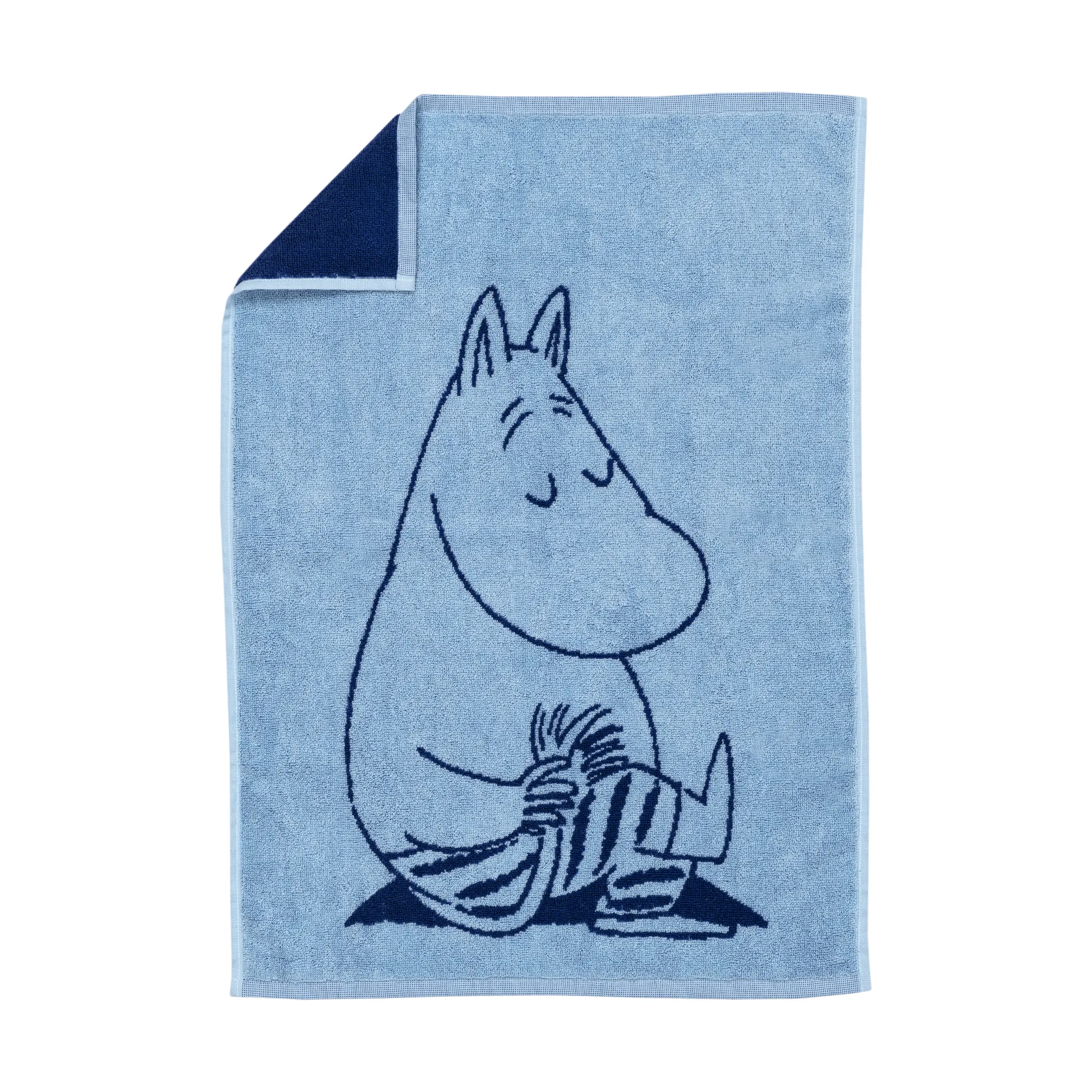 姆明 hand 毛巾 50x70 cm, Moomintroll 藏青 蓝色 Moomin Arabia