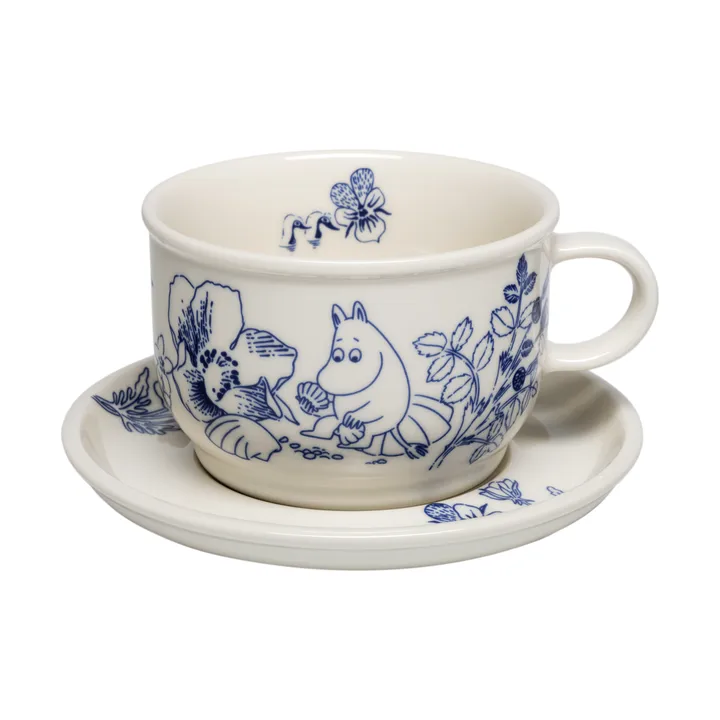 Haru系列 姆明青花 杯子和碟子 - 2 pieces - Moomin Arabia