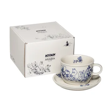 Haru系列 姆明青花 杯子和碟子 - 2 pieces - Moomin Arabia