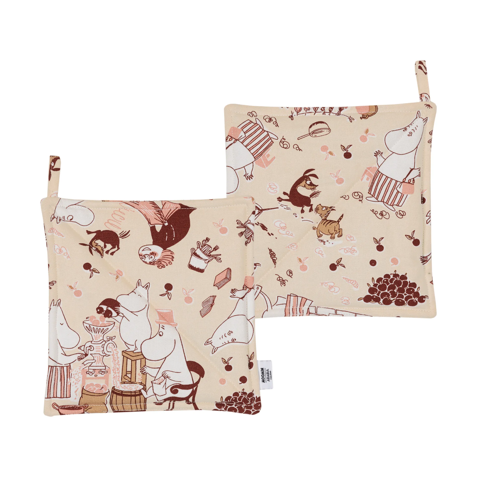 Hemmaglädje 姆明 pot holders 两件套装, 22x22 cm Moomin Arabia