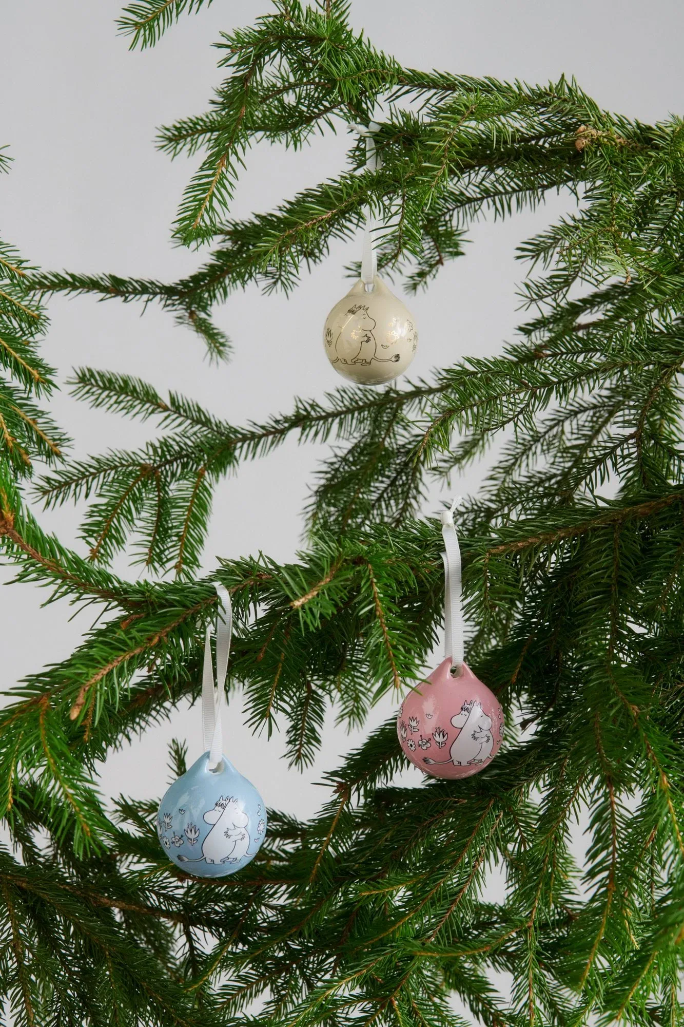 Kärlek 姆明圣诞球, 粉色-蓝色，5cm，2件装 Moomin Arabia