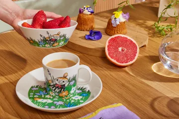 Little My and meadow Moomin 碗 - 白色_多色 - Moomin Arabia