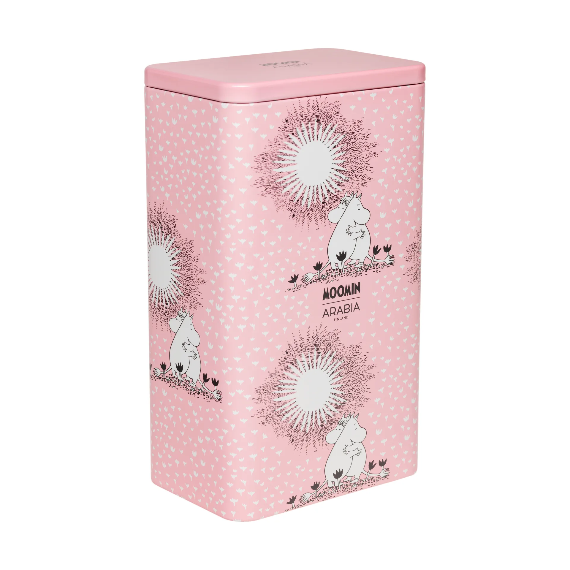 Love 姆明 coffee tin 11.2x7.8x19.2 cm, 粉色 Moomin Arabia