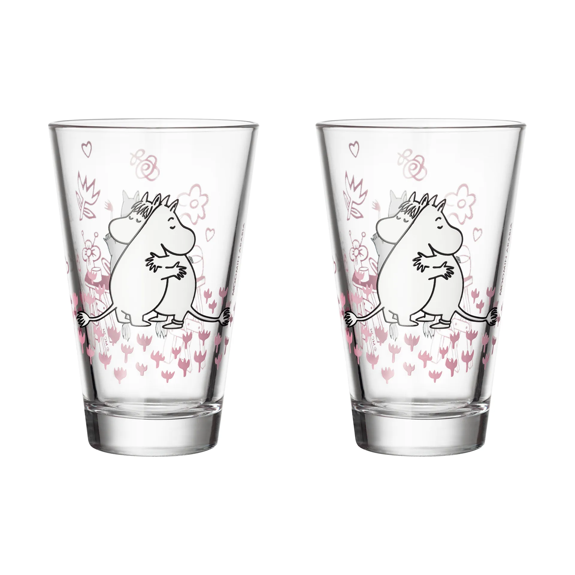 Love 姆明 玻璃 两件套装, 透明 Moomin Arabia