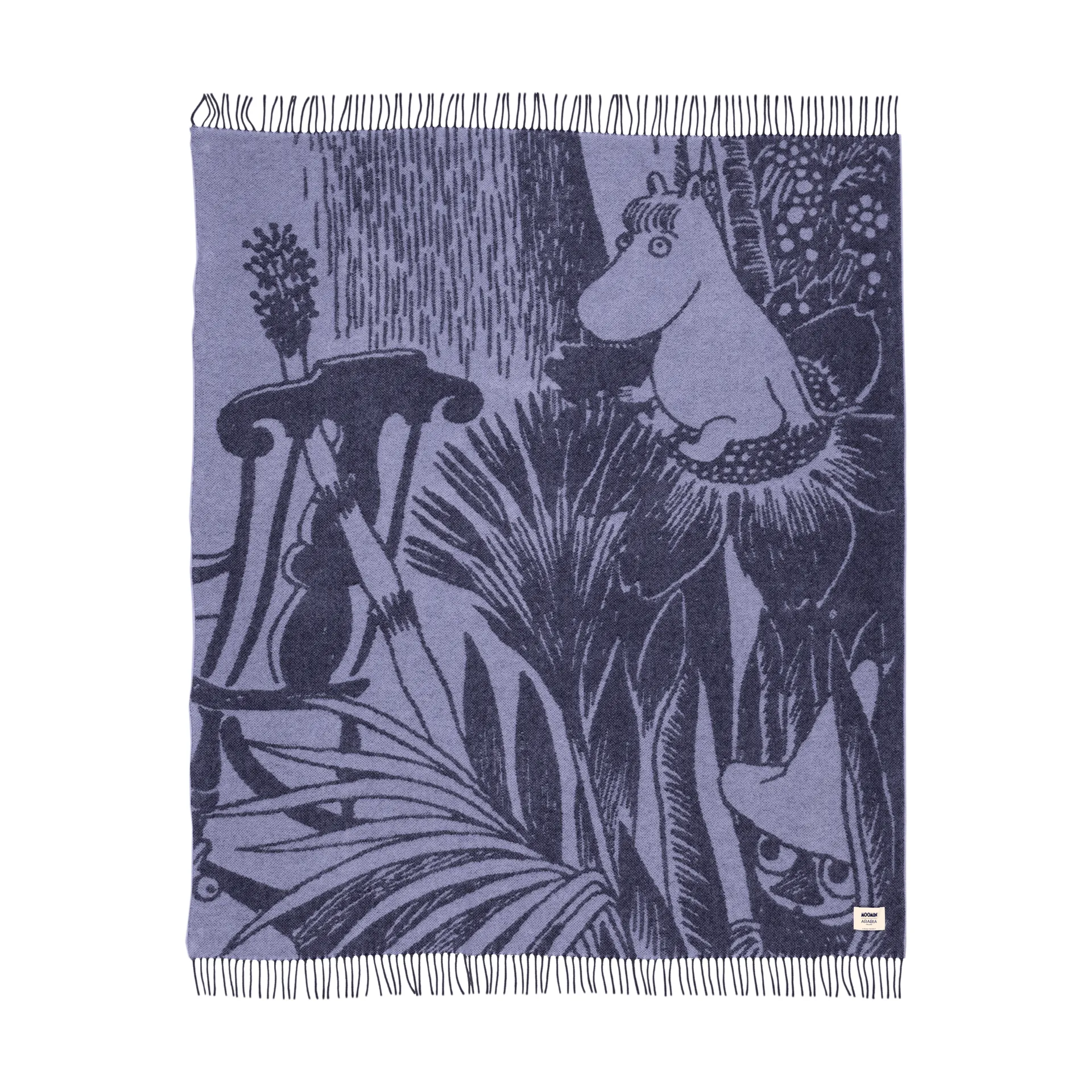 Moomin姆明神秘森林系列羊毛毯, 蓝色_130x170cm Moomin Arabia