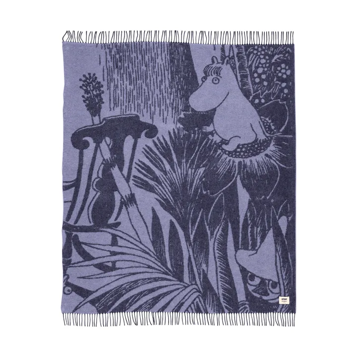 Moomin姆明神秘森林系列羊毛毯 - 蓝色_130x170cm - Moomin Arabia