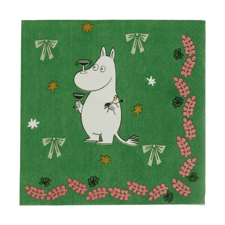 Moomin姆明卡通图案纸质餐巾纸 - 爱情礼物，33x33cm，20片 - Moomin Arabia