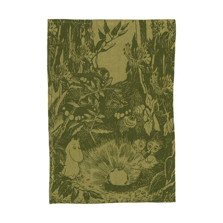 Moomin姆明神秘森林系列厨房擦手巾 - 绿色_45x65cm - Moomin Arabia