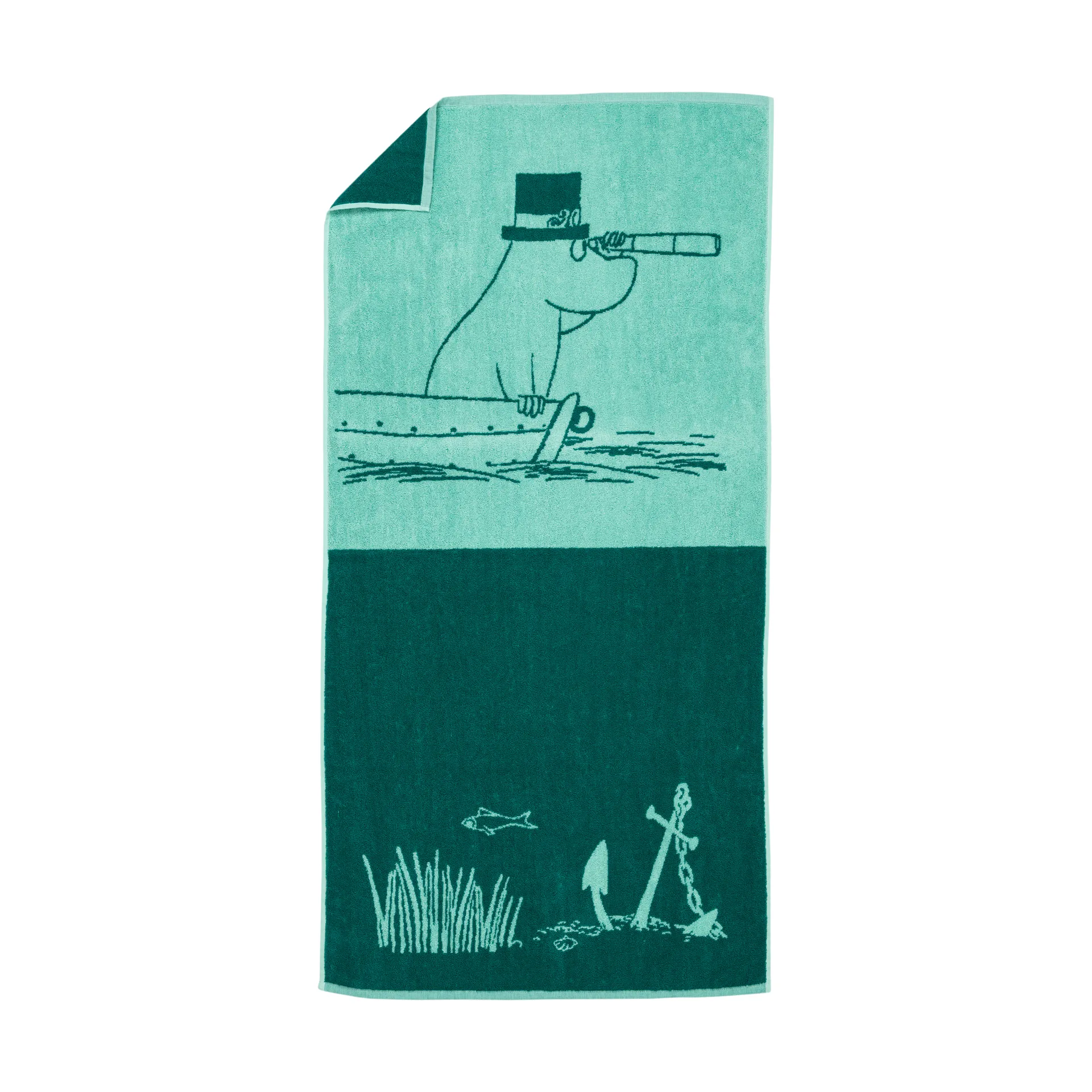 Moomin 浴巾 70x140cm, 姆明爸爸蓝绿色 Moomin Arabia