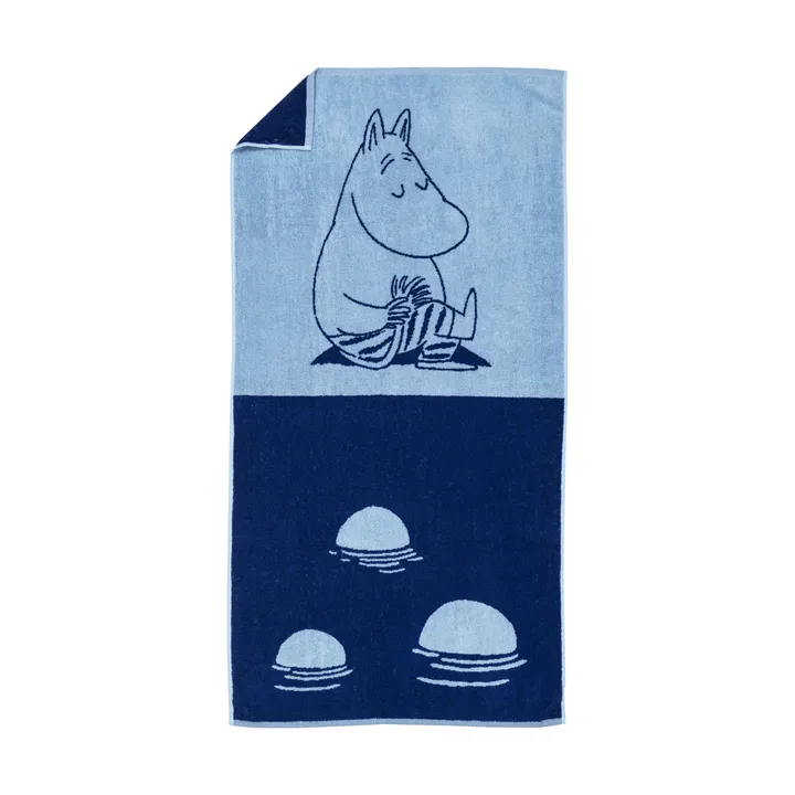 Moomin 浴巾 70x140cm - 姆明小子海军蓝 - Moomin Arabia