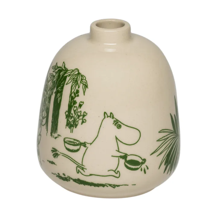 Moomin姆明神秘森林系列陶瓷花瓶 - 绿色_8.3cm - Moomin Arabia