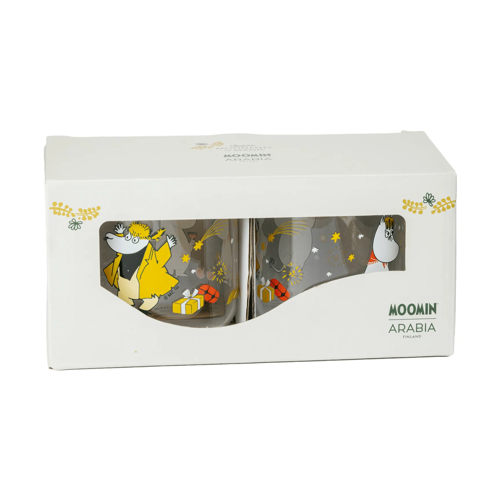 Mumin 玻璃马克杯, 爱之礼 300ml 2件装 Moomin Arabia