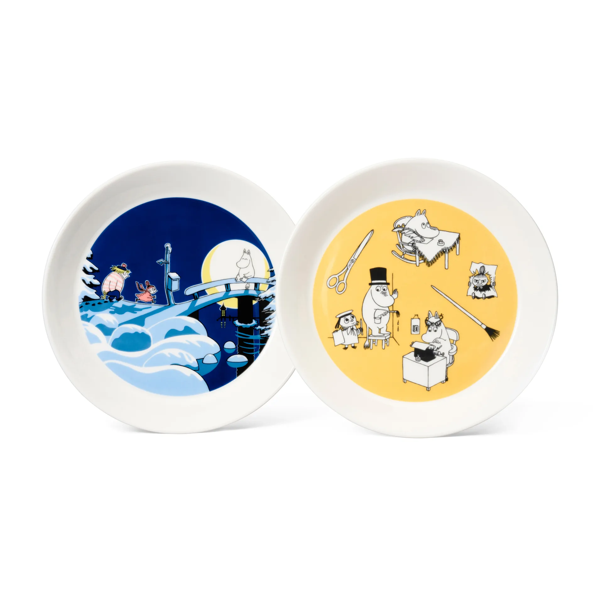 姆明 盘套装 Office & Winternight, Ø19cm Moomin Arabia