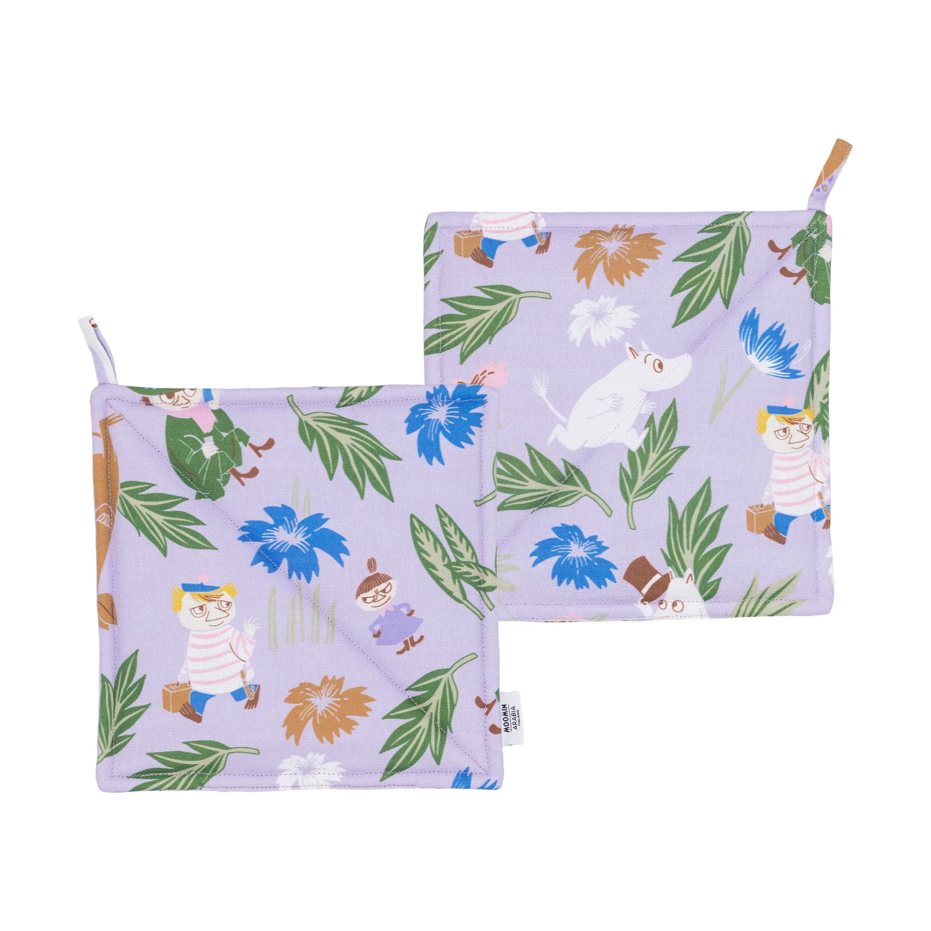姆明 potholder 22x26 cm 两件套装, 紫色 Moomin Arabia