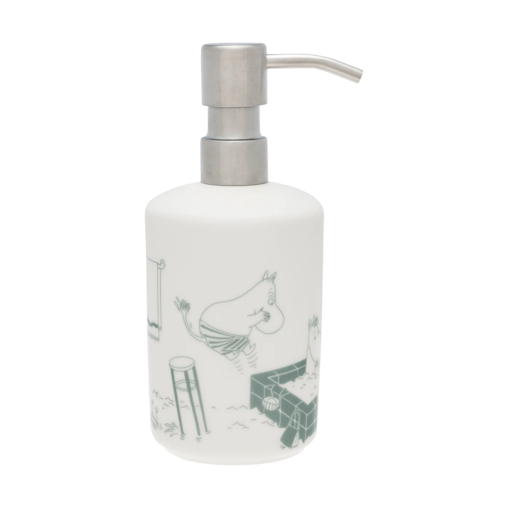 姆明皂液器, 沐浴时光绿_白色 Moomin Arabia