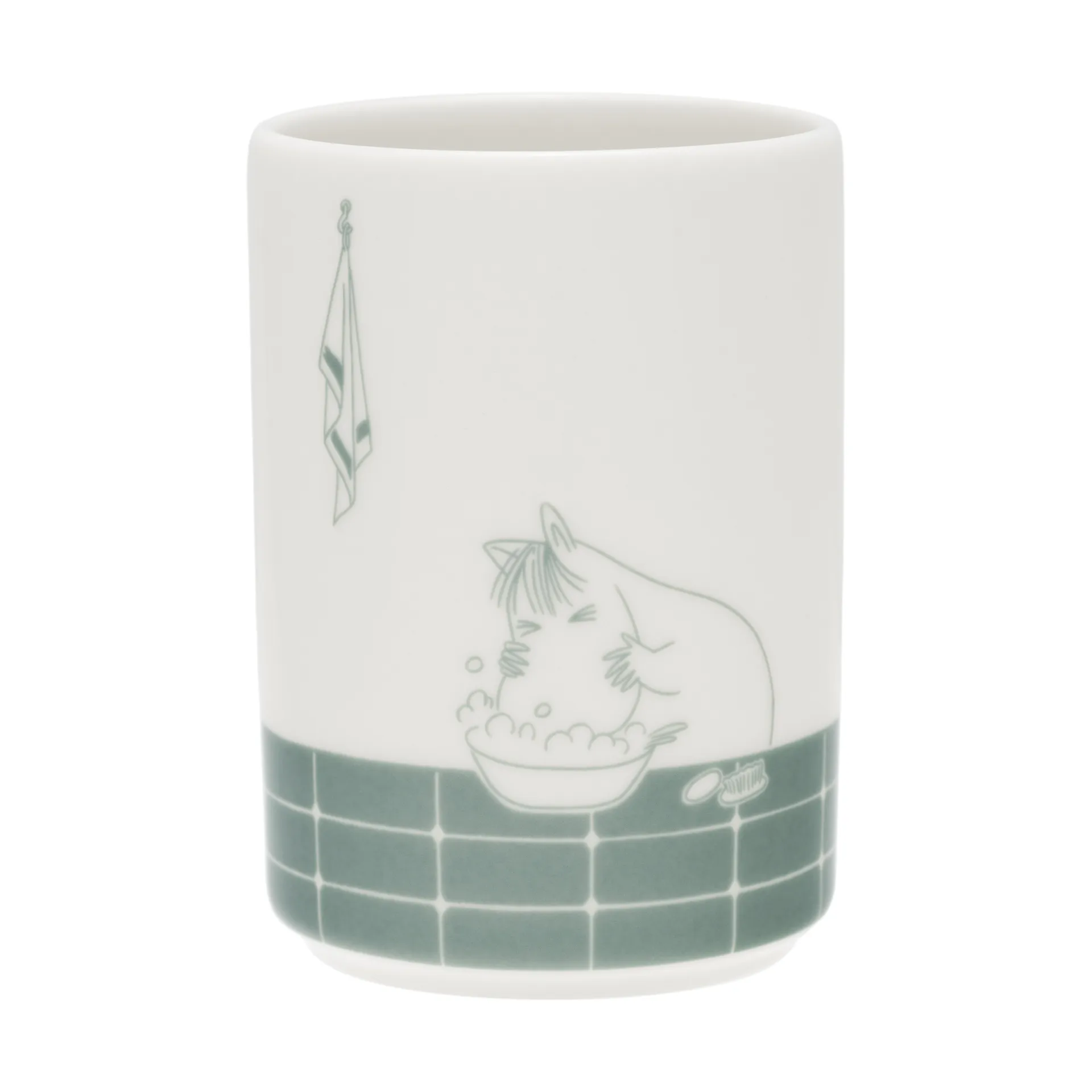 姆明牙刷架, 沐浴时光绿_白色 Moomin Arabia