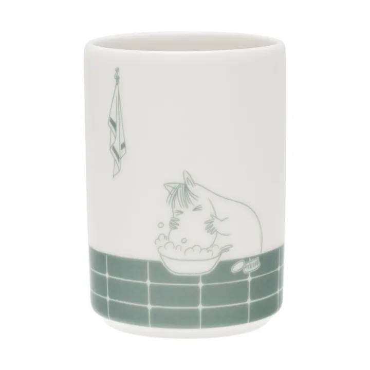 姆明牙刷架 - 沐浴时光绿_白色 - Moomin Arabia