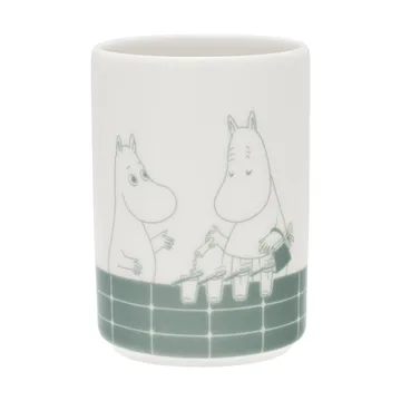 姆明牙刷架 - 沐浴时光绿_白色 - Moomin Arabia