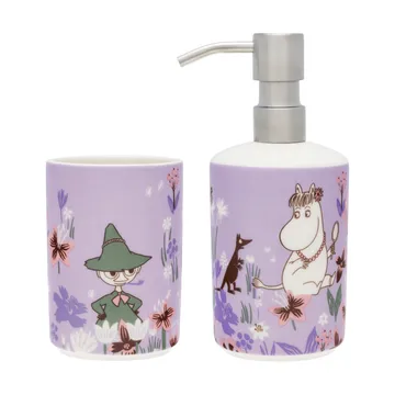 姆明皂液器和牙刷架 - 花园印花 - Moomin Arabia