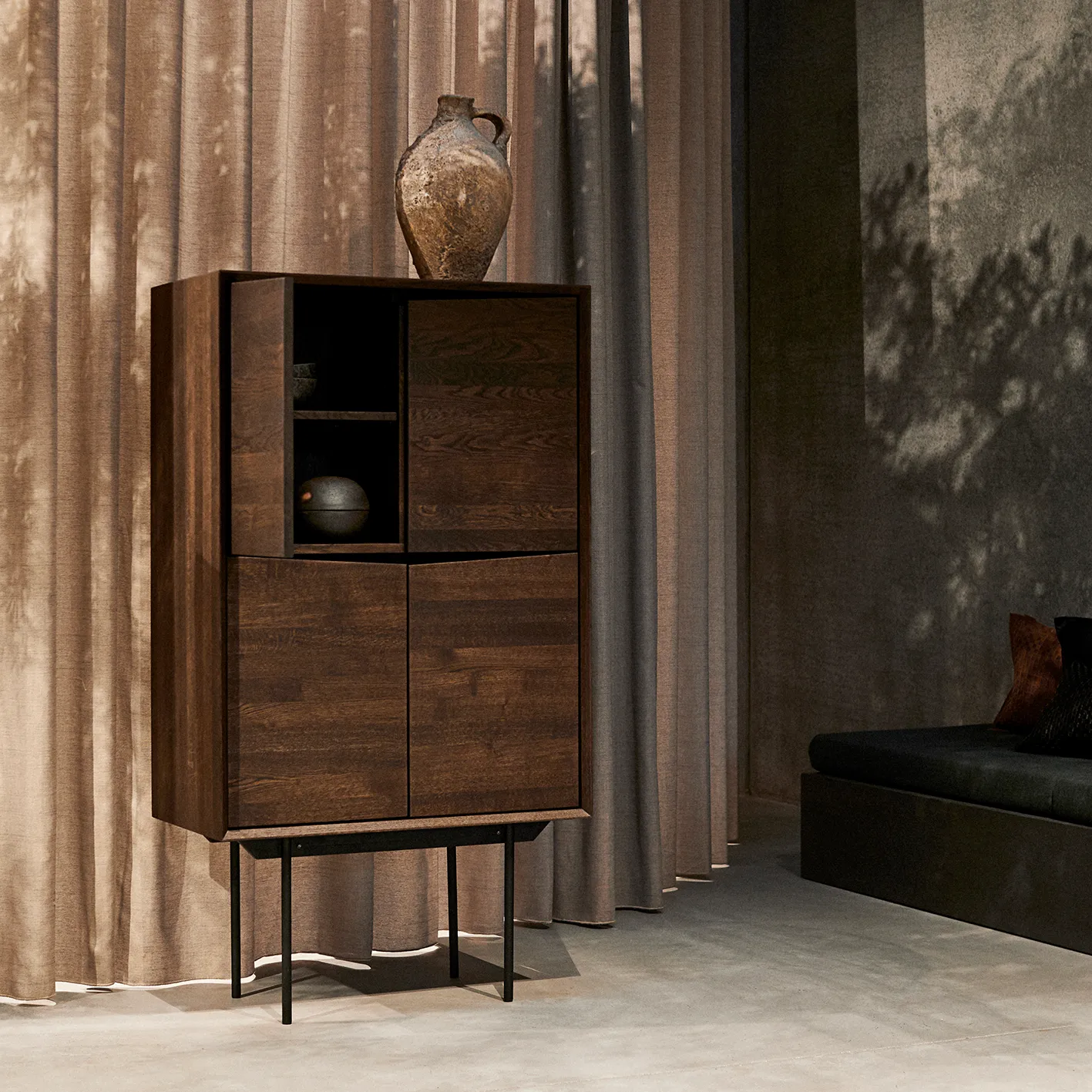 Hazel bonbonniere M, 棕色 MUUBS