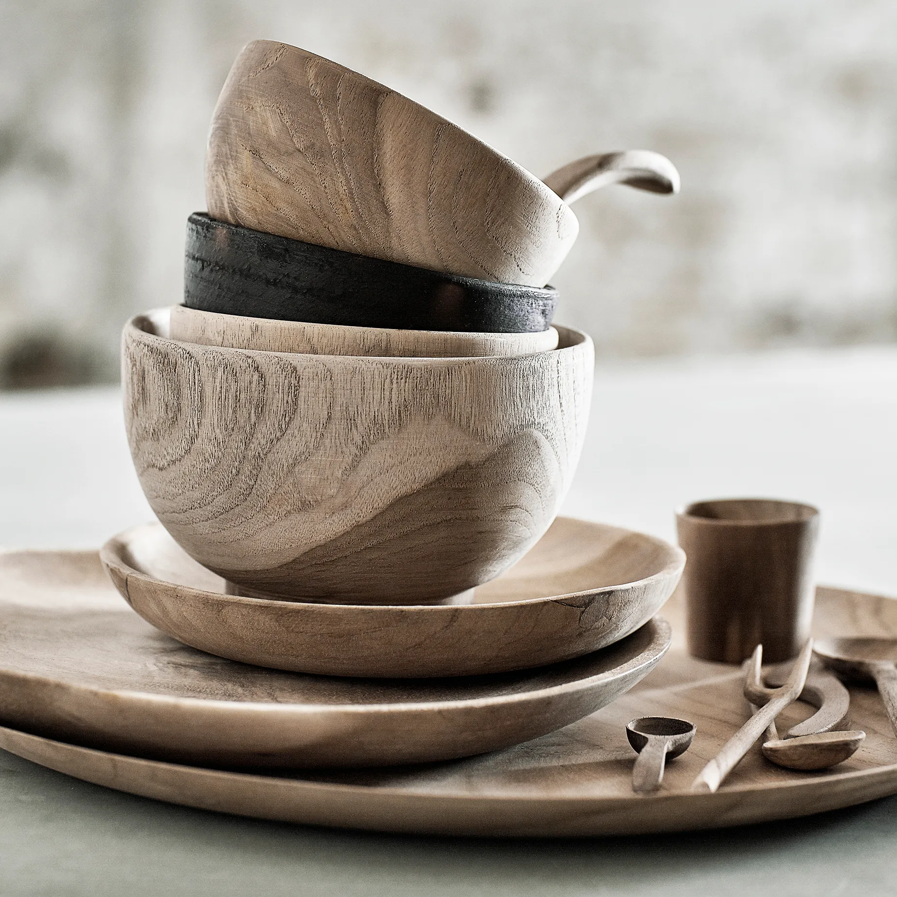 Muubs teak 盘子 18 cm, Nature MUUBS