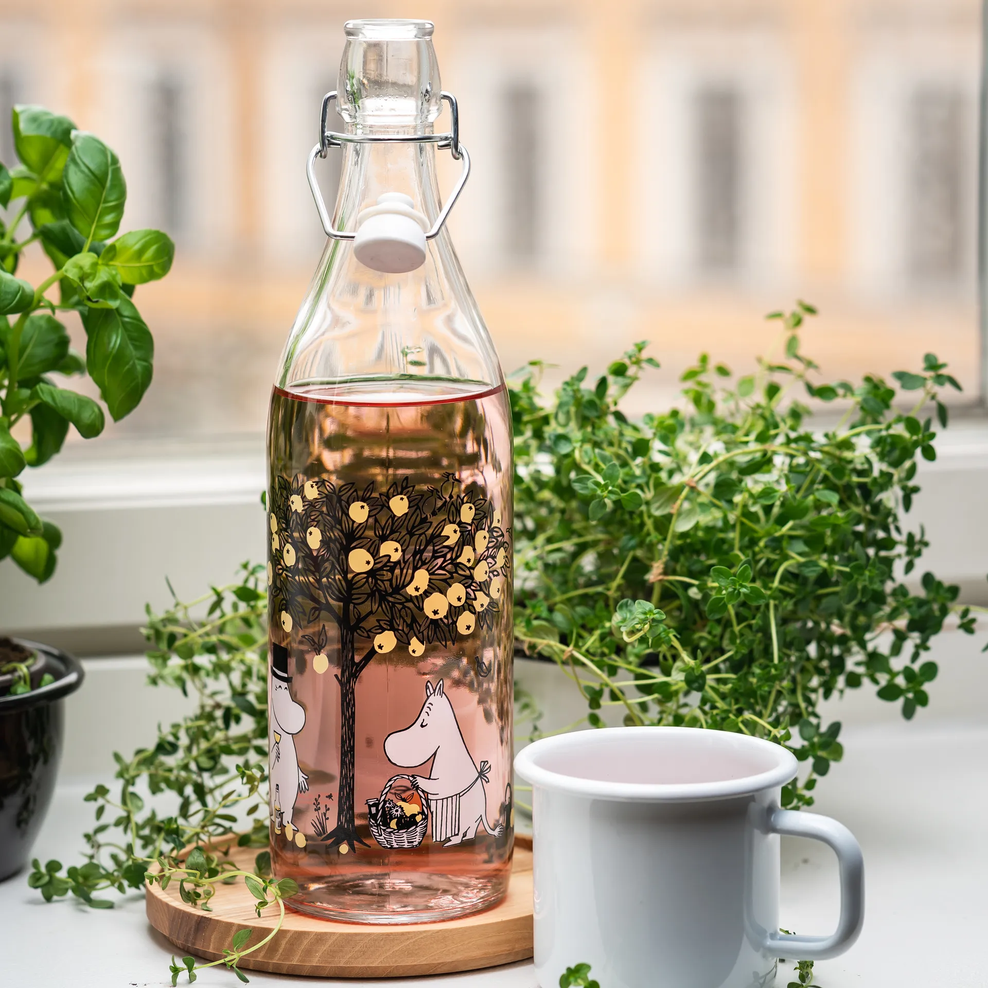 姆明 玻璃杯 1 L, Apples Muurla