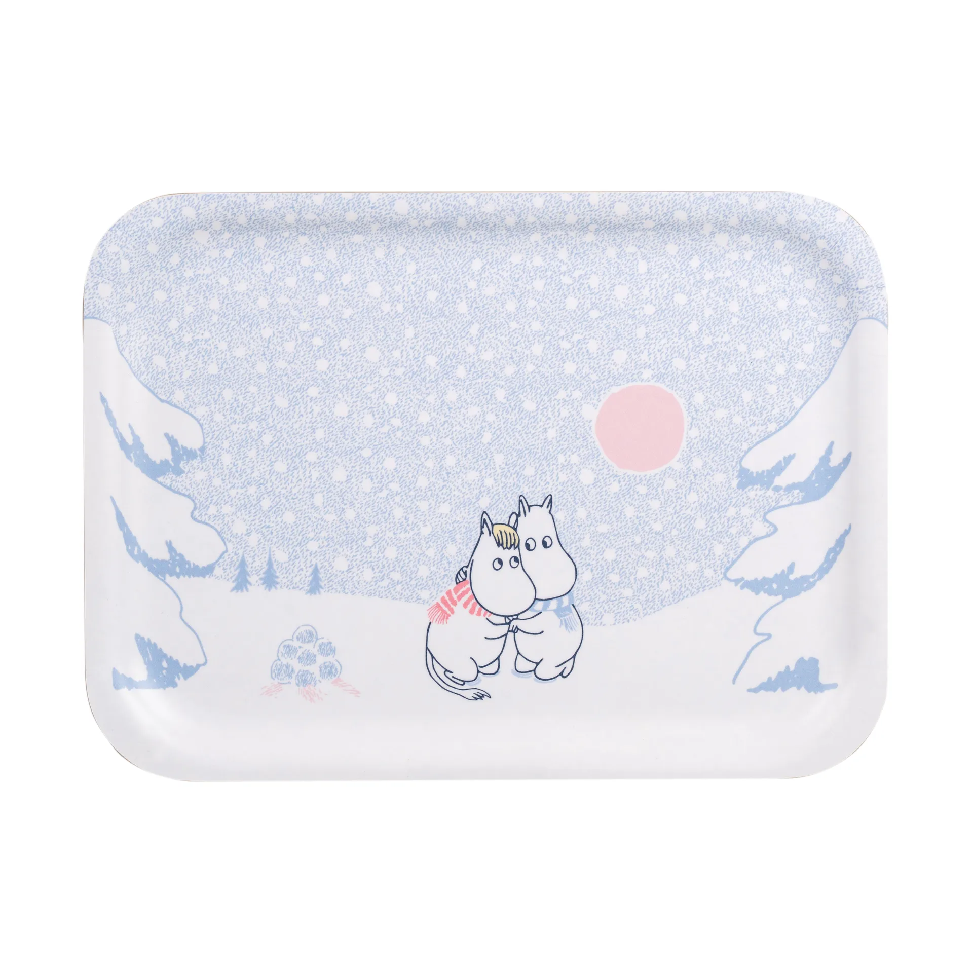 姆明 托盘 20x27cm, Let it 雪白 Muurla