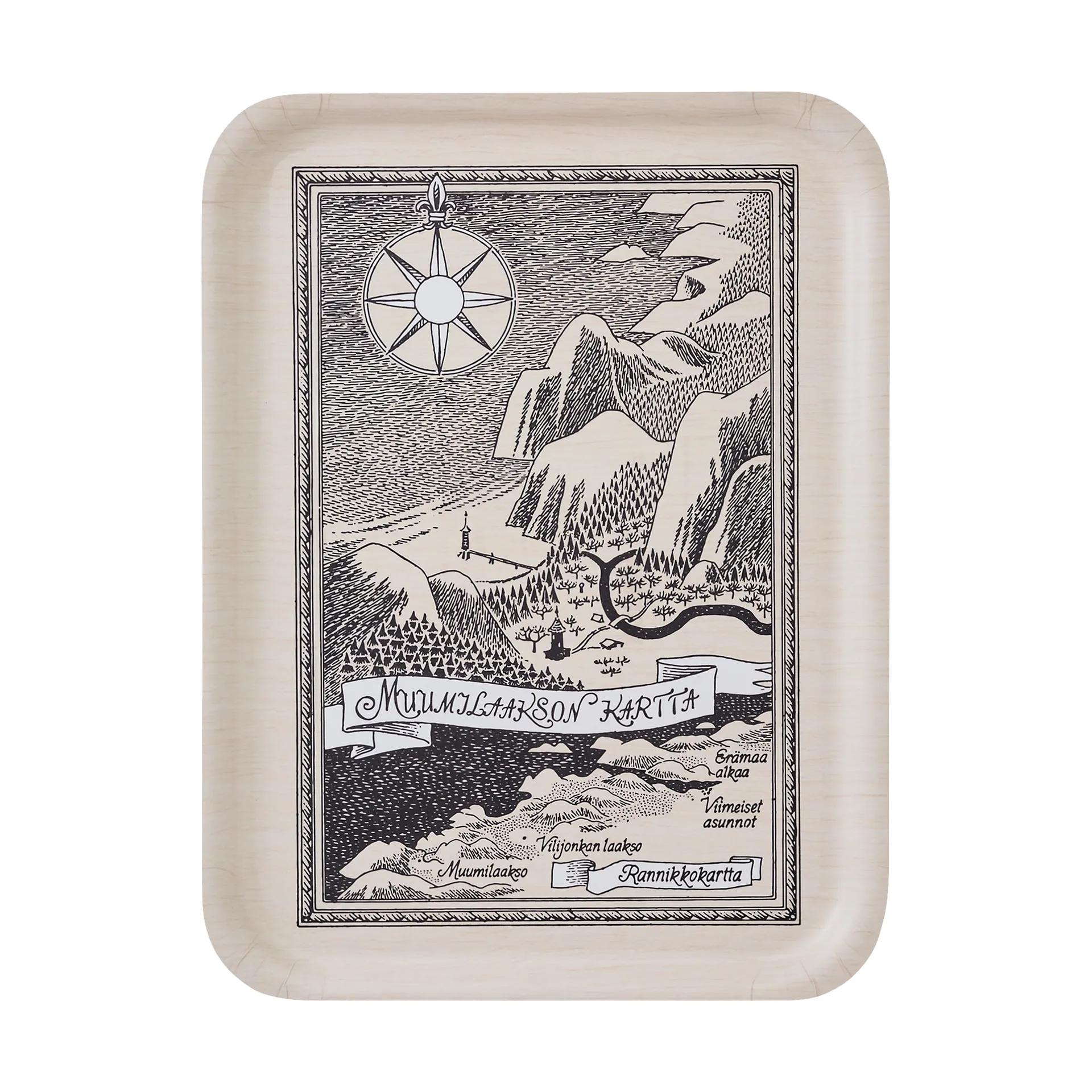 姆明 托盘 32x42 cm, Finnish Moominvalley map Muurla