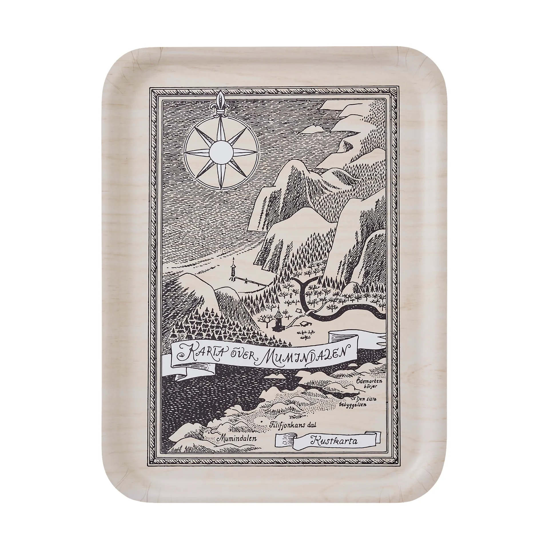 姆明 托盘 32x42 cm, Swedish Moominvalley map Muurla
