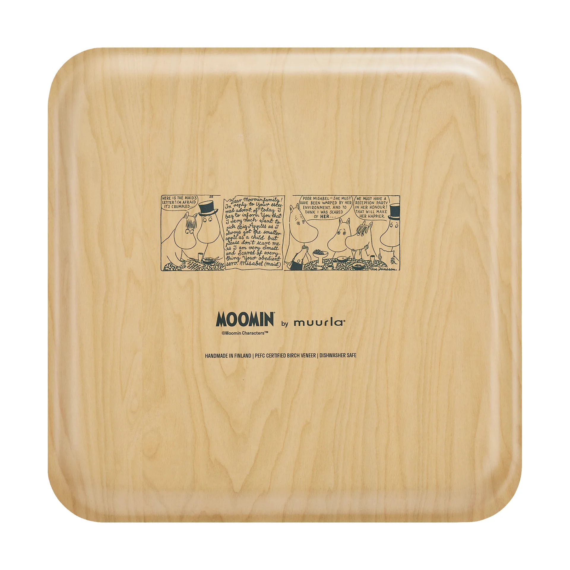 姆明 托盘 33x33 cm, 咖啡色 time Muurla