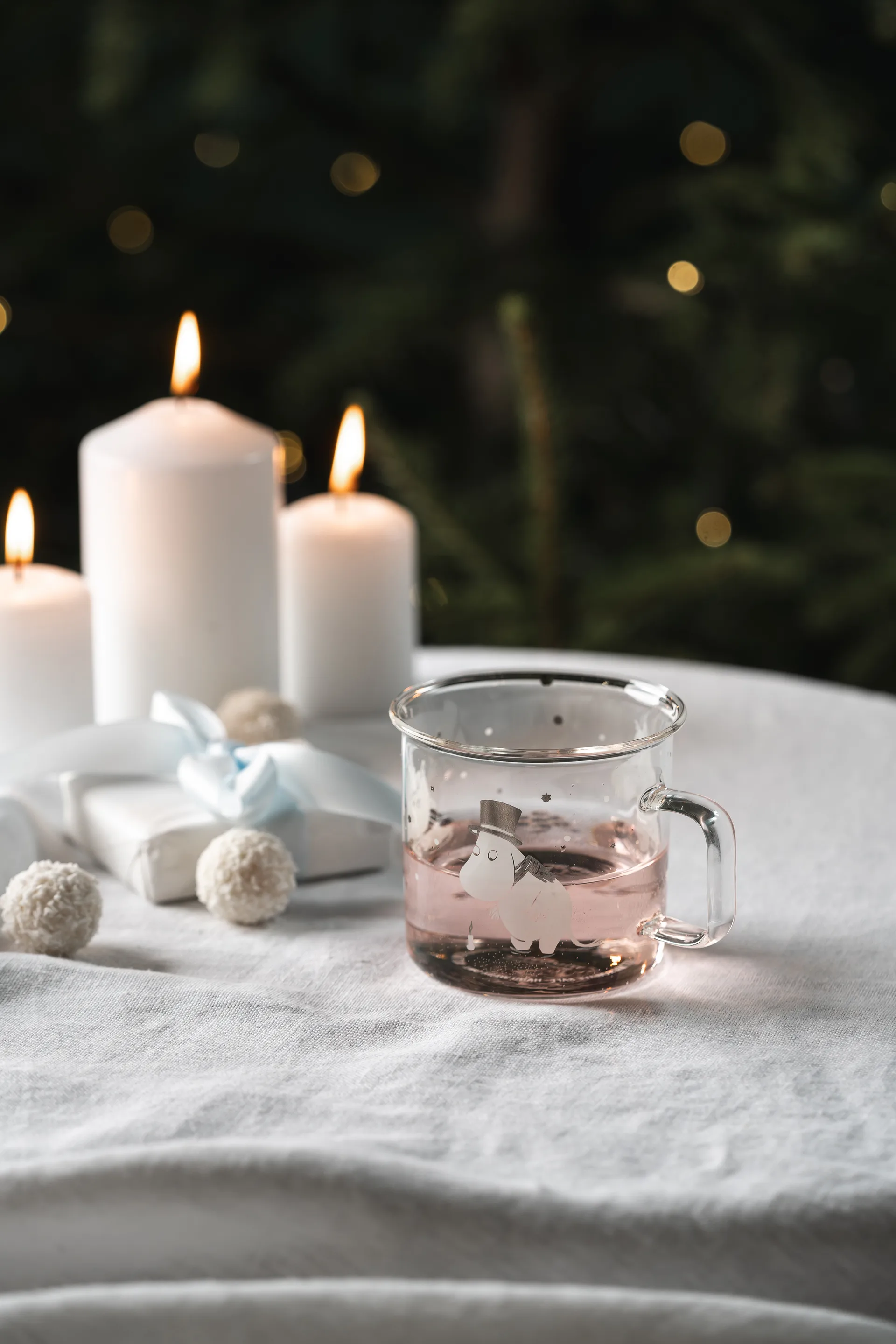 姆明 玻璃马克杯 35 cl, Let it 雪白 Muurla