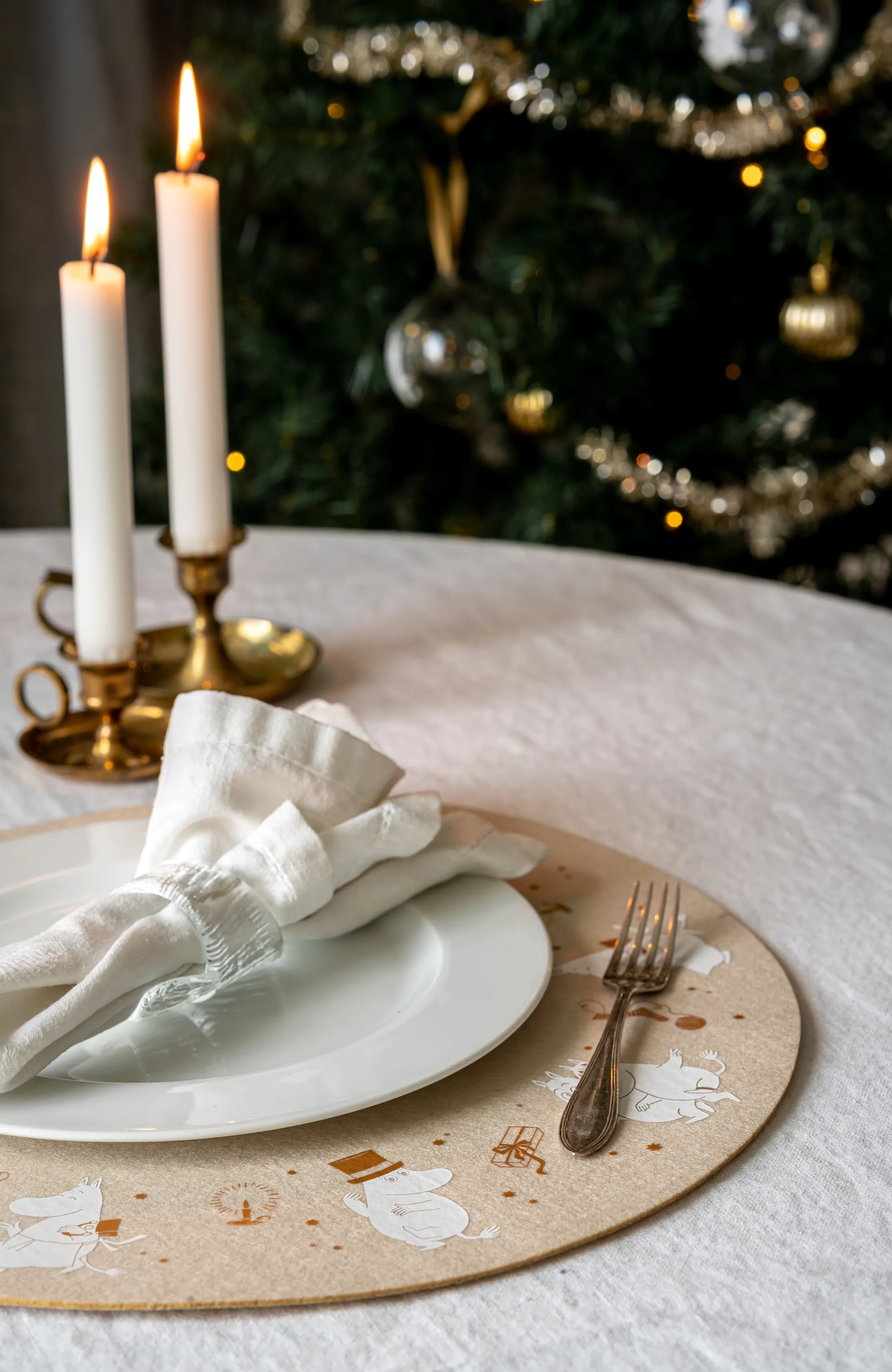 姆明 餐垫 Ø38 cm, Sparkling stars Muurla