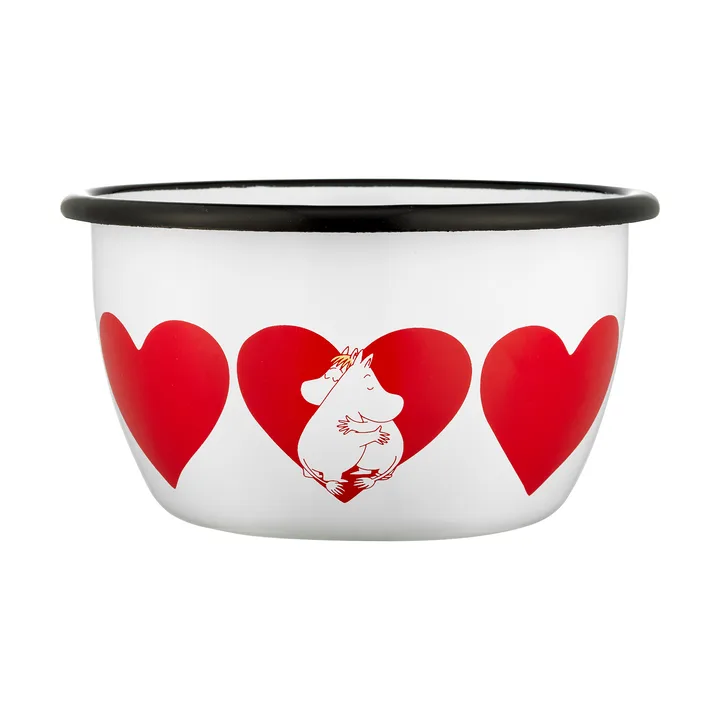 姆明 搪瓷碗 600ml - Heart - Muurla