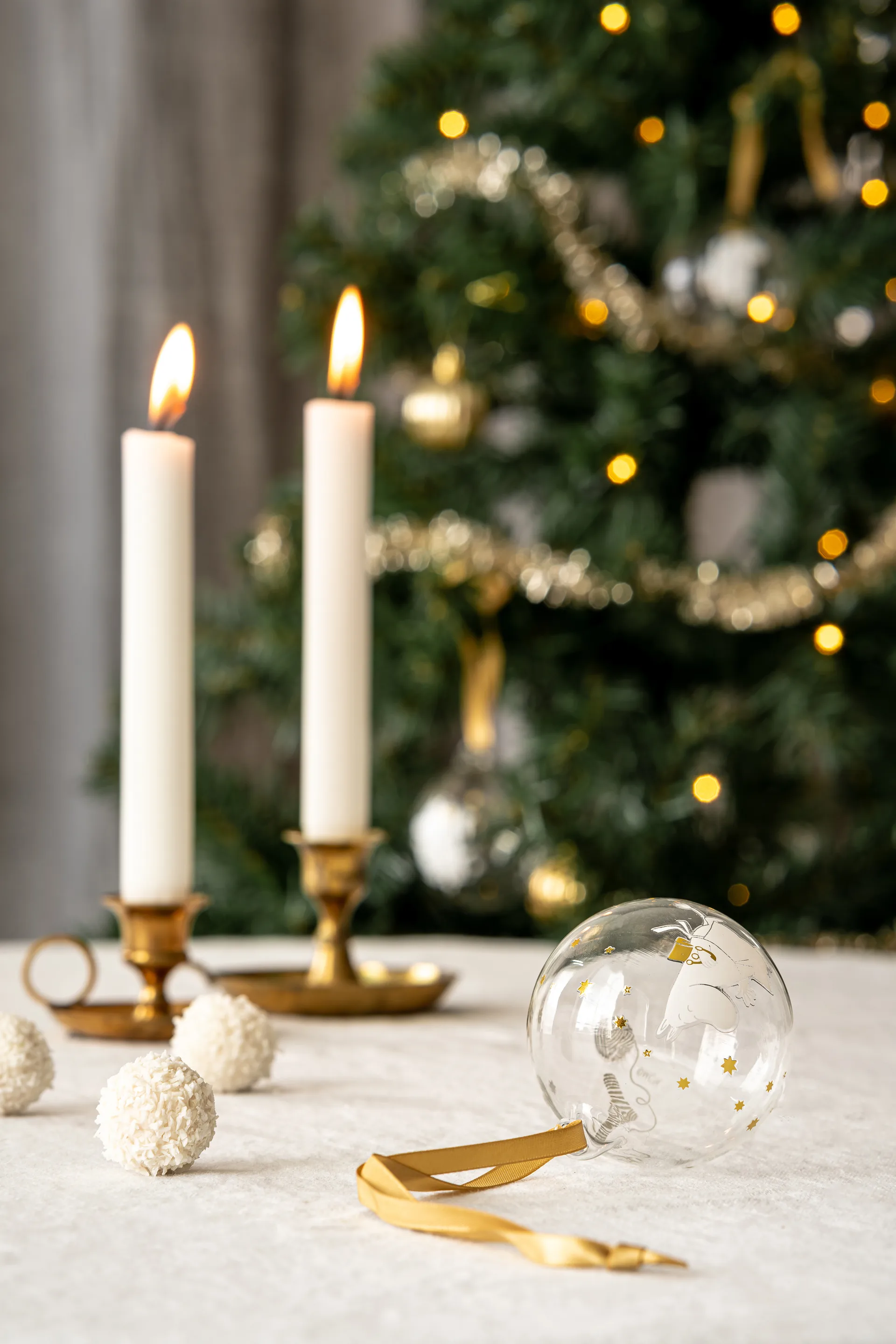 姆明 圣诞摆设/挂件/装饰 Ø7 cm 3 parts, Sparkling stars Muurla