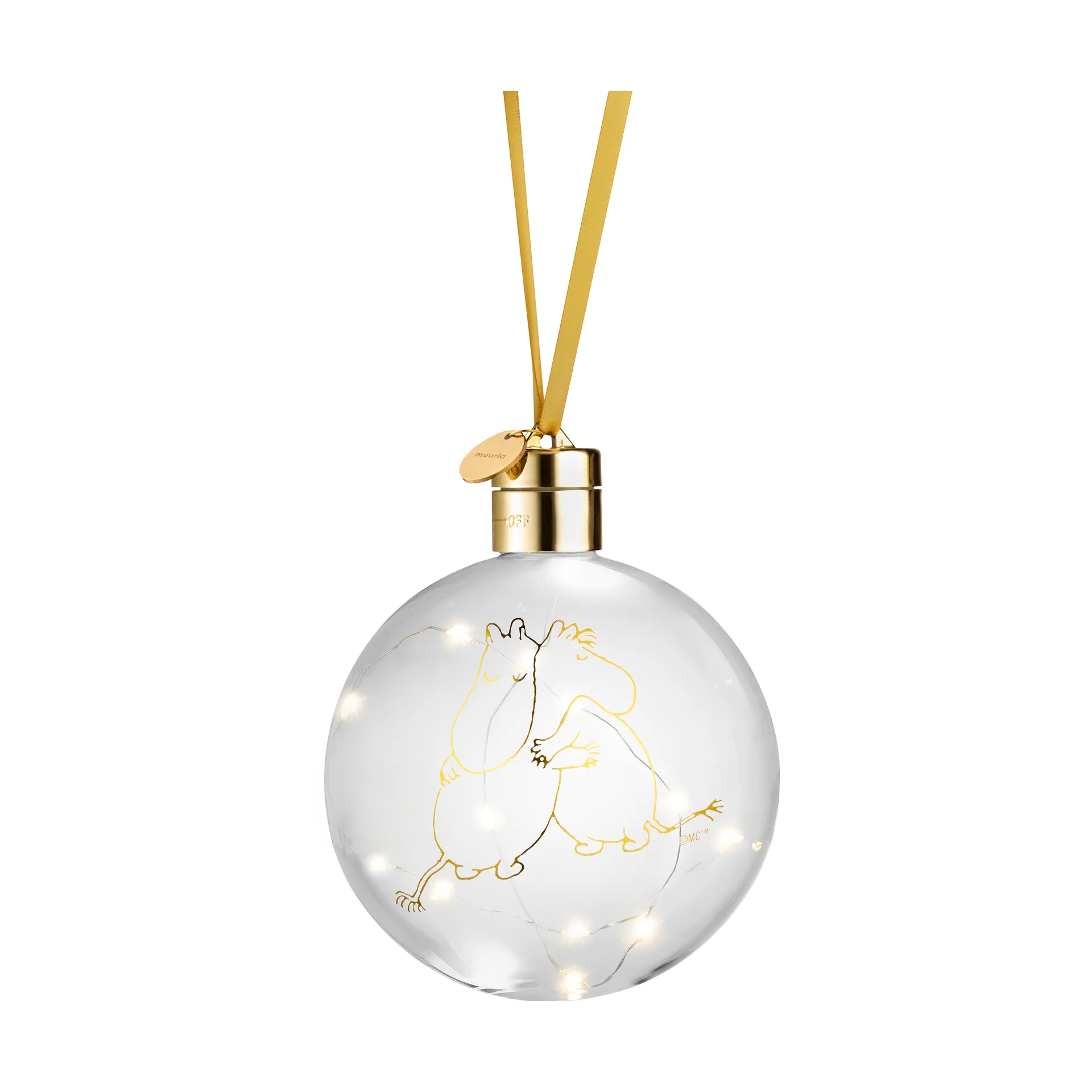 姆明 80 圣诞摆设/挂件/装饰 with LED light Ø11 cm, 透明 Muurla