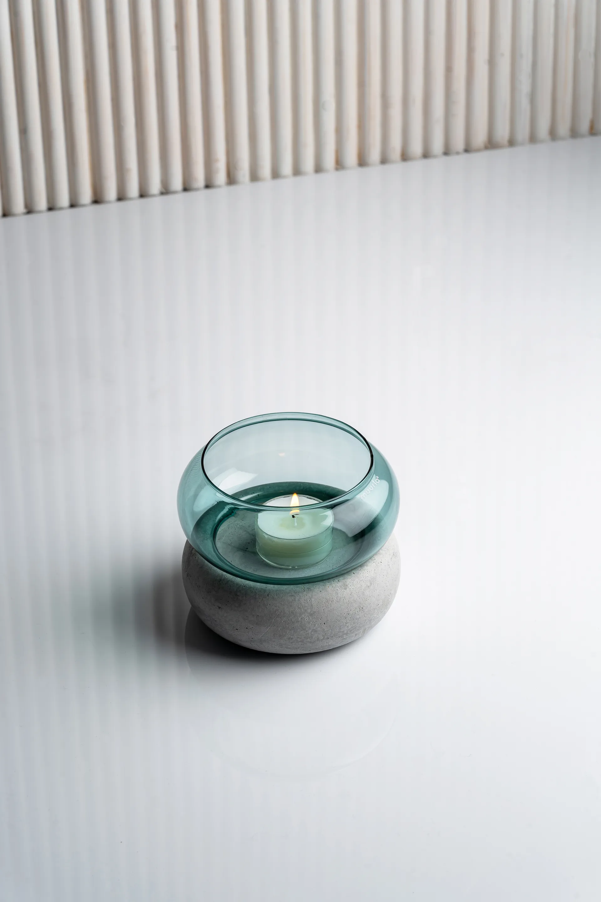 Bagel  花瓶 /lantern 12 cm, Lake 蓝色 Muurla